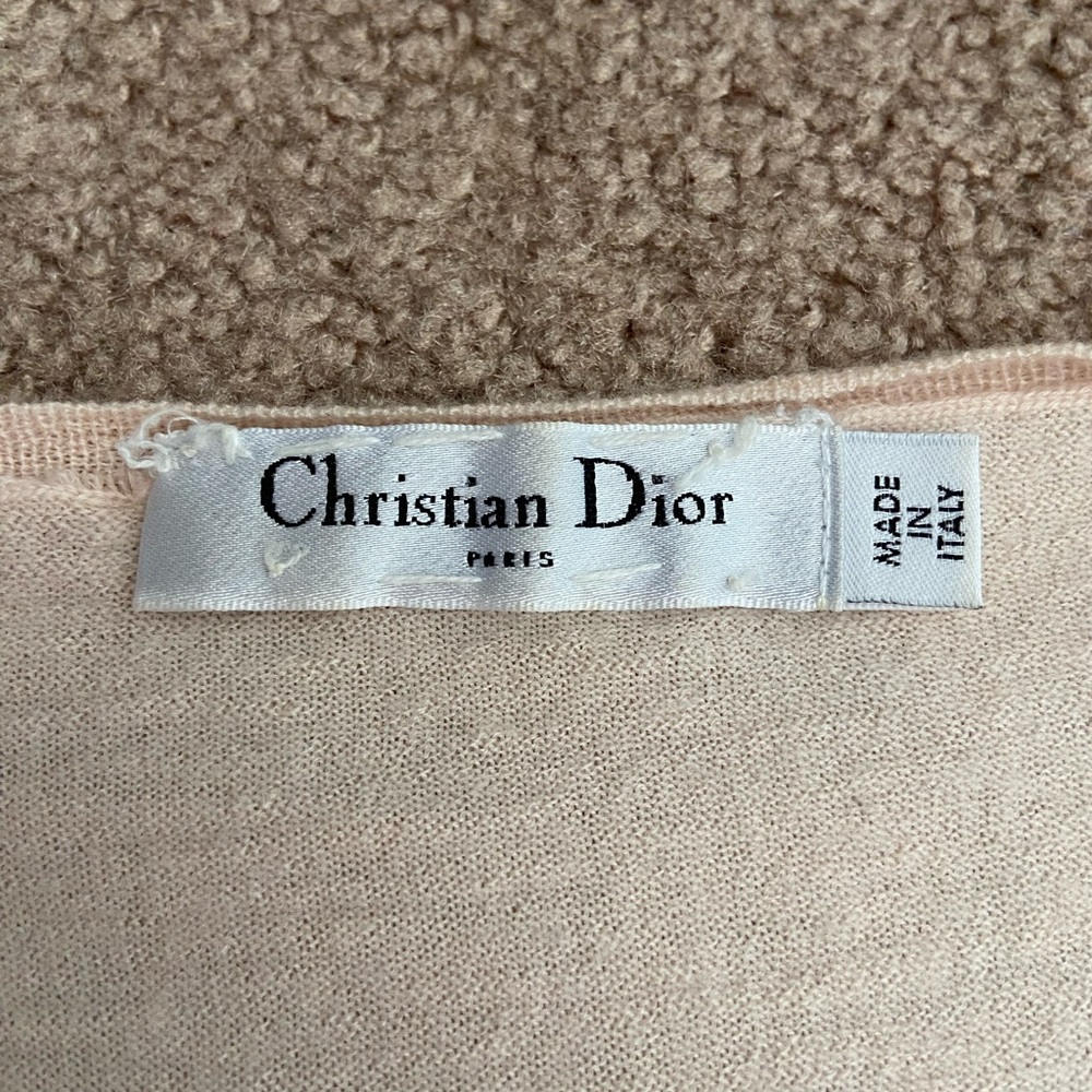 Christian Dior Cashmere Embellished Crystals and Pearls Neck Cardigan - Picture 12 of 13